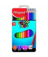 Maped Etui métal de 12 Crayons de couleur COLOR'PEPS Triangle Assortis