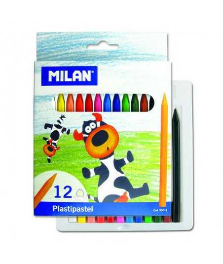 Crayons pastel MILAN 12 couleurs ملونات شمعية من النوع الجيد